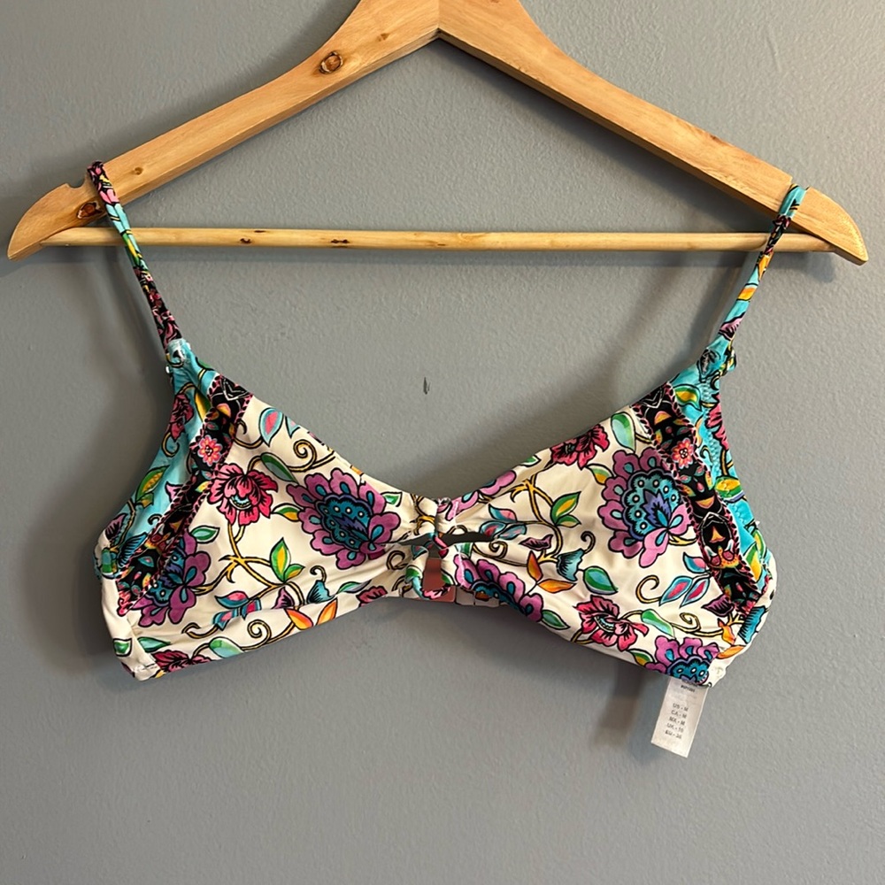 Nanette Lepore Floral Bikini Top, size Medium